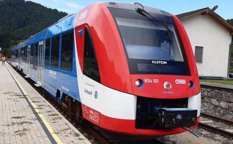Hydrogendrevet tog. Hydrogentog klart for passasjertrafikk i Østerrike. Foto: Alstom